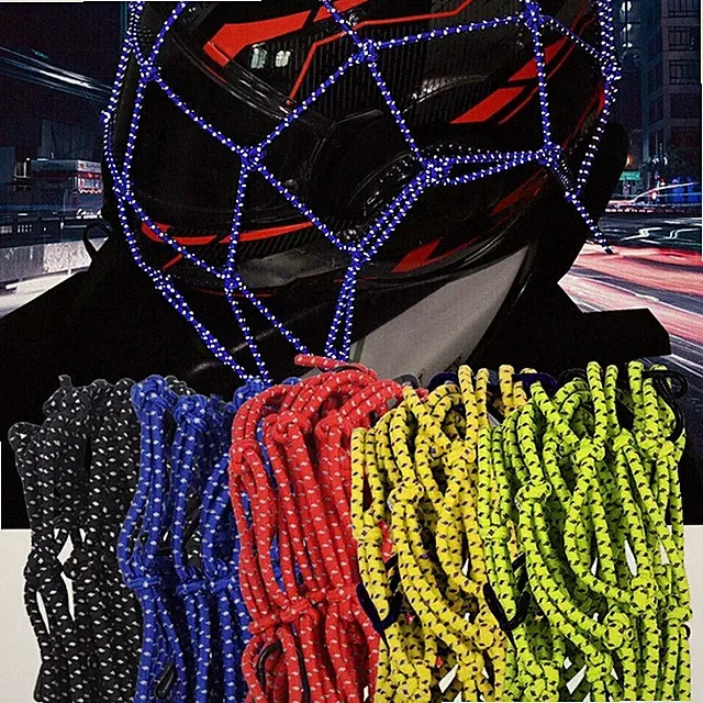Motorcycle Cargo Net High Elastic Helmet Storage Luggage Bungee Net for Bike ATV